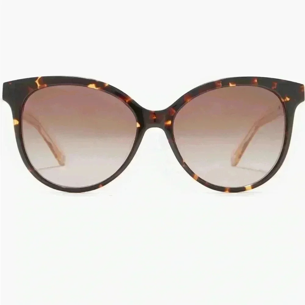 Kate Spade Kinsley 55mm Cat Eye Sunglasses in Dark Havana/Brown Gradient NWT